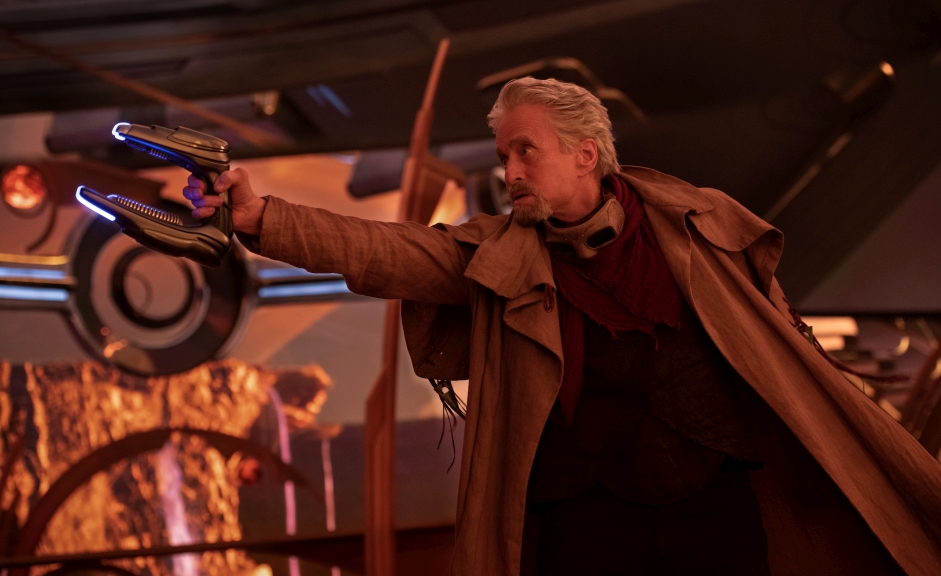 Michael Douglas as Hank Pym in Marvel Studios' ANT-MAN AND THE WASP: QUANTUMANIA. Photo by Jay Maidment. © 2022 MARVEL.